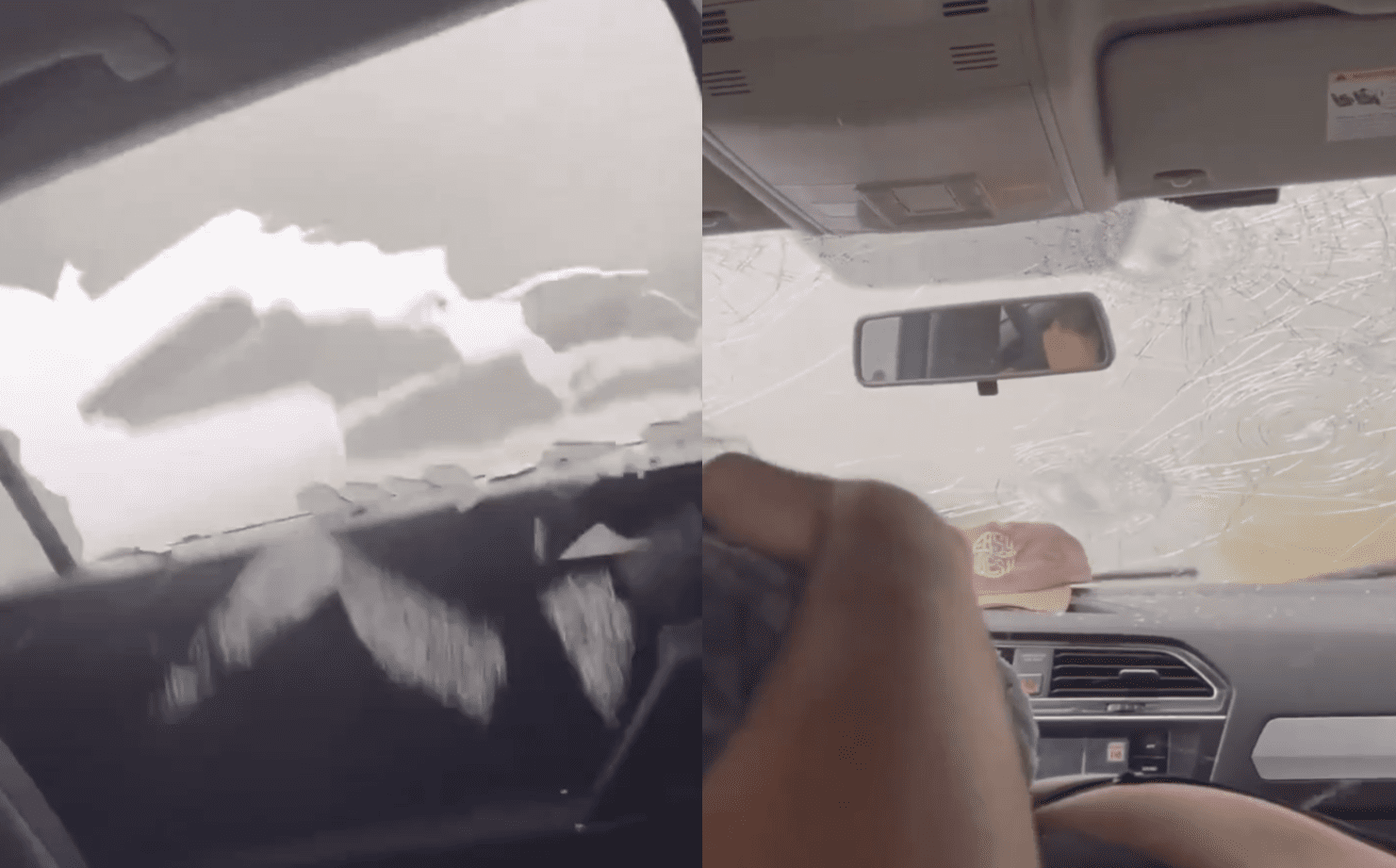Nasty Storm Sends Grapefruit Sized Hail Crashing Through Car Windows ...