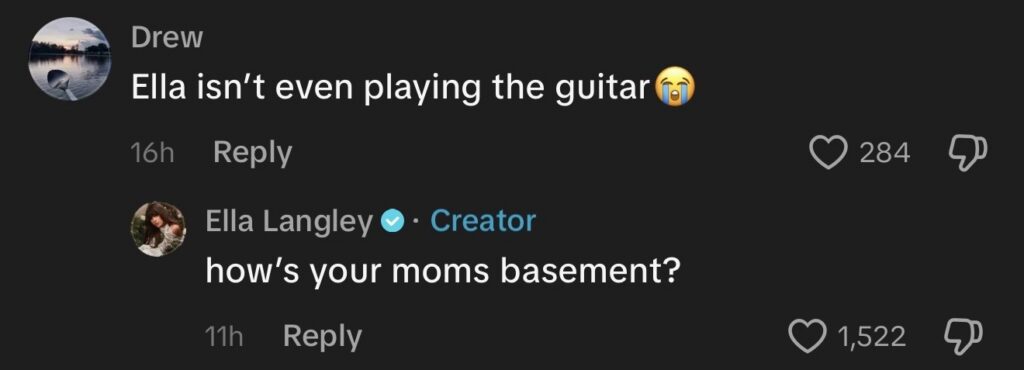 Ella TikTok Comment