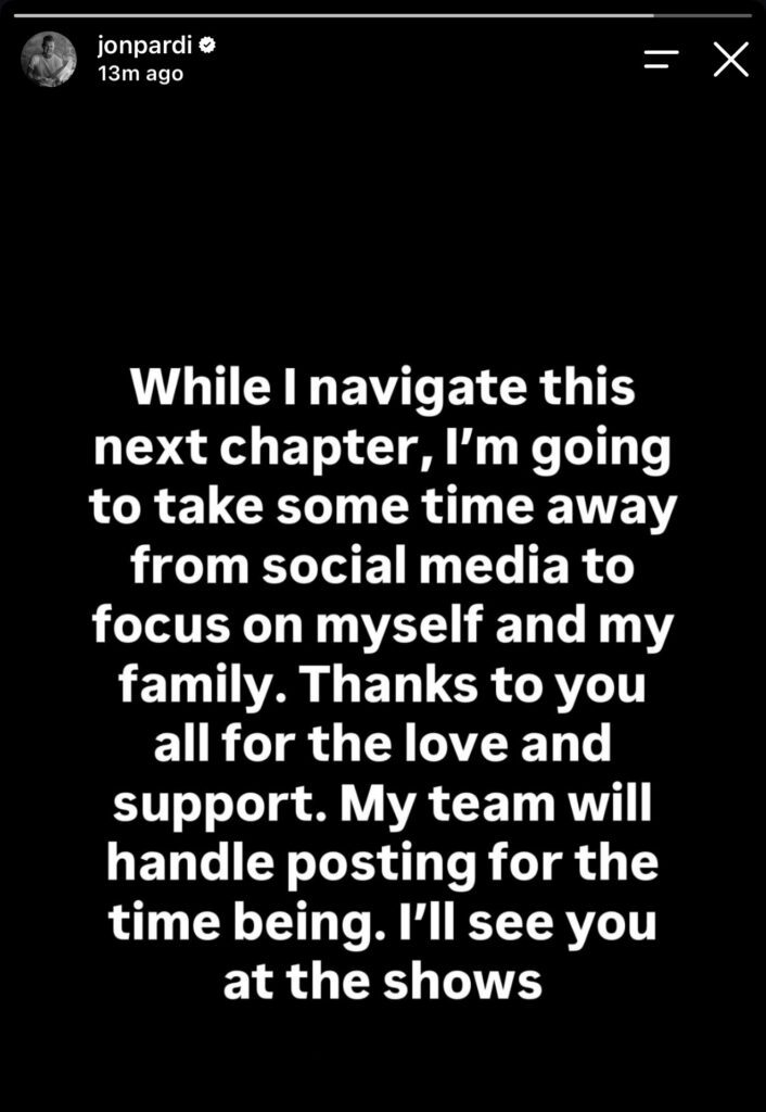 Jon Pardi IG Story