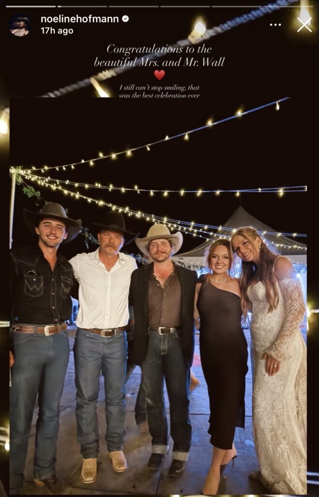Noeline Hofmann Colter Wall Wedding IG Story