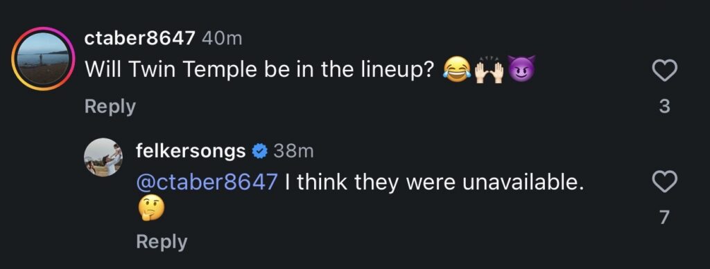 Felker IG Comment