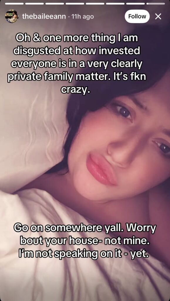 Bailee Ann TikTok story