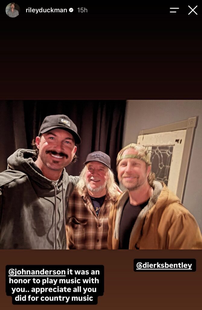 Riley Green John Anderson IG Story