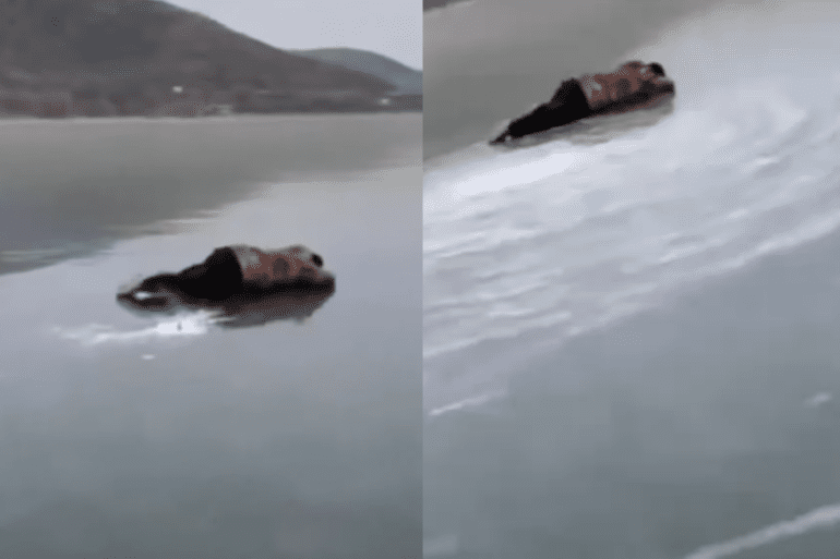 ice fishing gone wrong