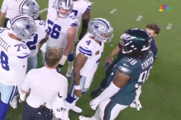 Philadelphia Eagles DT Jalen Carter Ejected On The First Play Of The NFL  Season For Spitting On Dallas Cowboys QB Dak Prescott | Whiskey Riff