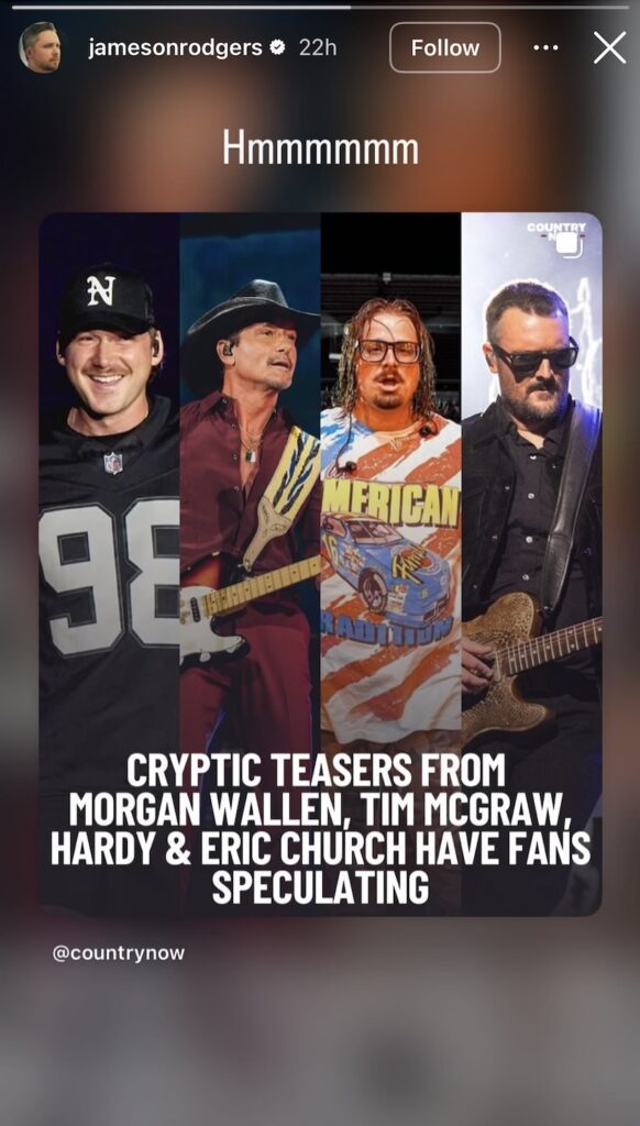 Jameson Rodgers IG story