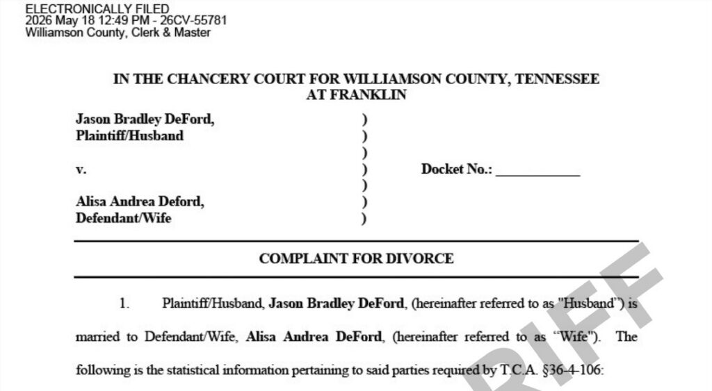 Jelly Roll divorce complaint