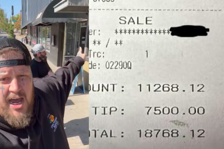 Jelly Roll country music receipt
