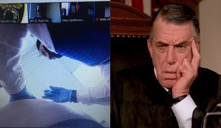 Judge zoom call.