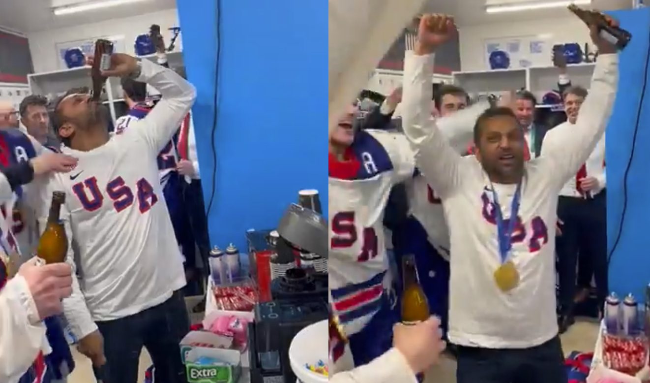 FBI Director Kash Patel Loves America & Hockey, Slams Beers With Team USA During Gold Medal Celebration