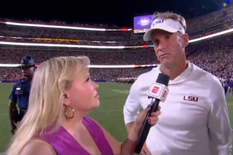 Lane Kiffin halftime interview