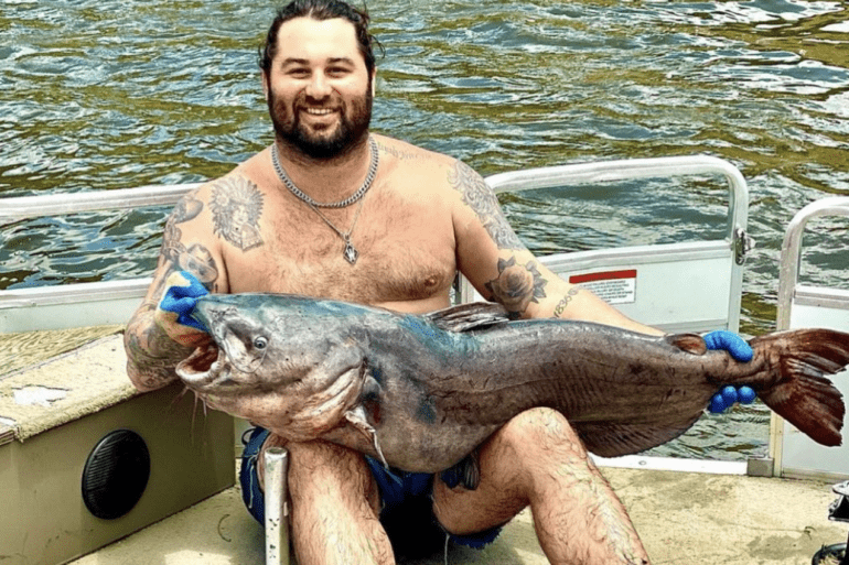 A man holding a fish