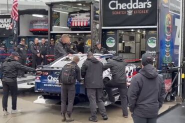 Kyle Busch car unloading