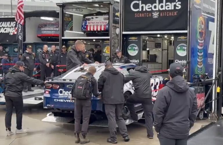 Kyle Busch car unloading