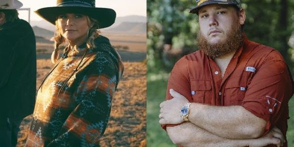 Luke Combs and woman in a cowboy hat