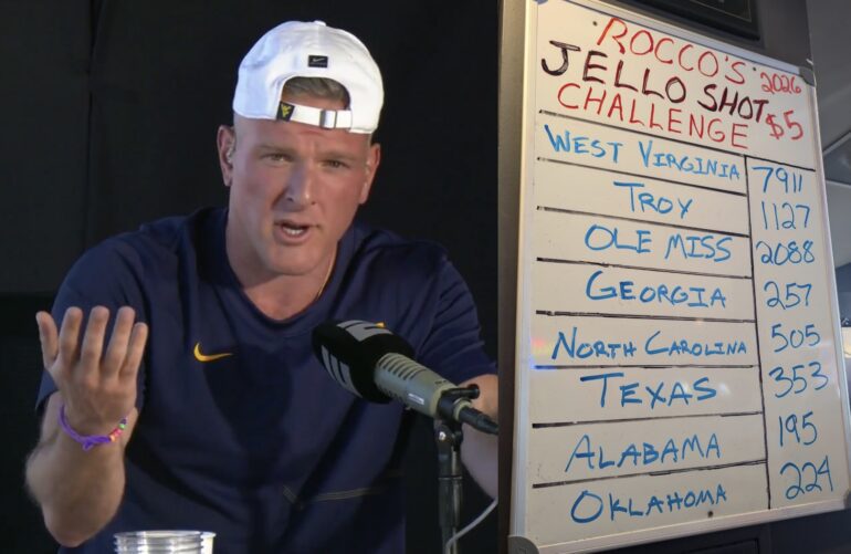 Pat McAfee Jello shot challenge