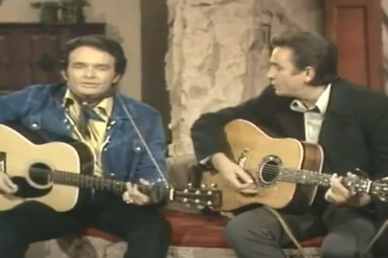 Merle Haggard and Johnny Cash country music