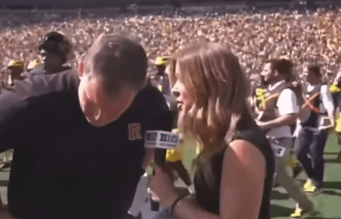 Halftime Interview Graphics As The NCAA Investigates Michigan For Sign Stealing, Greg Schiano’s ...