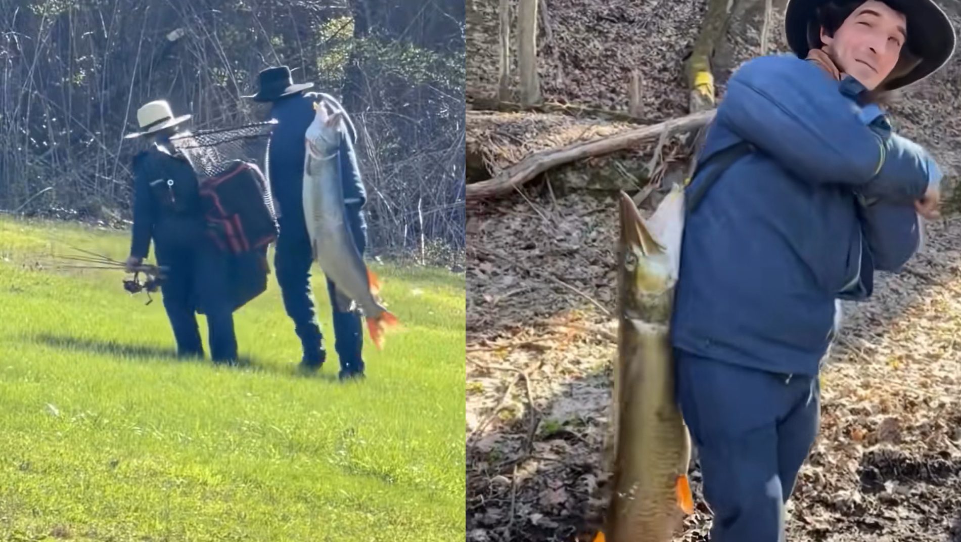 Amish Anglers Spark Heated Debate Hauling Away Massive Muskie In Pennsylvania