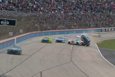 A group of cars on a track