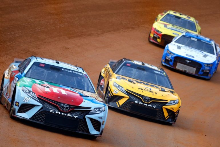 A group of race cars