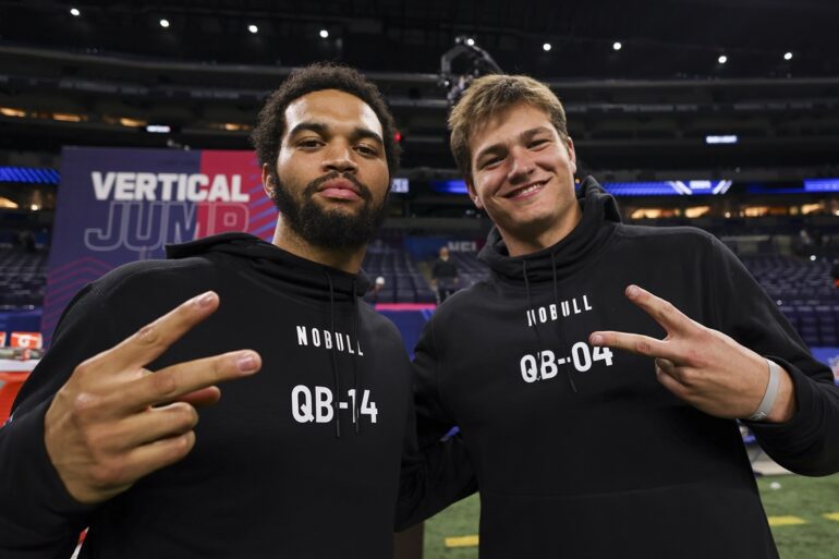 Caleb Williams Drake Maye Combine