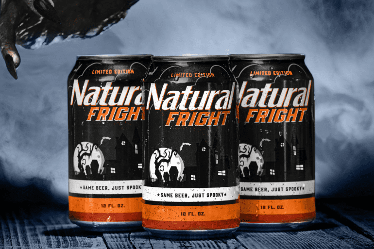 Natural Light halloween beer cans