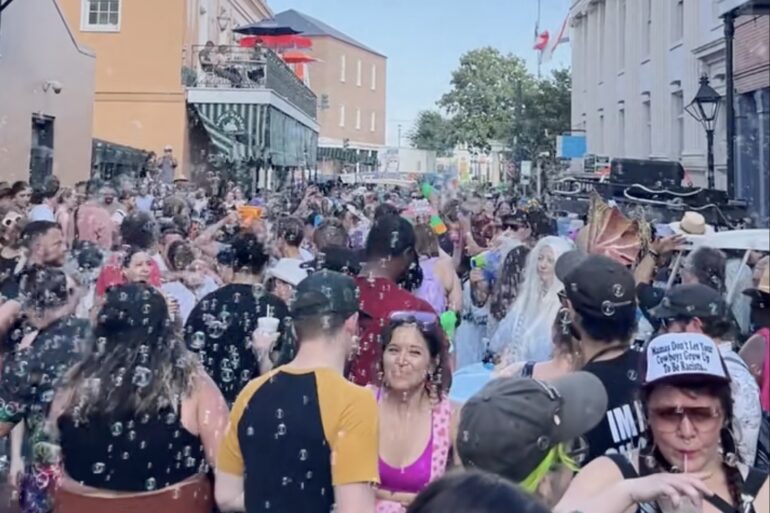 New Orleans bubble protest