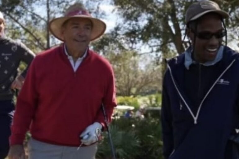 Nick Saban golfing