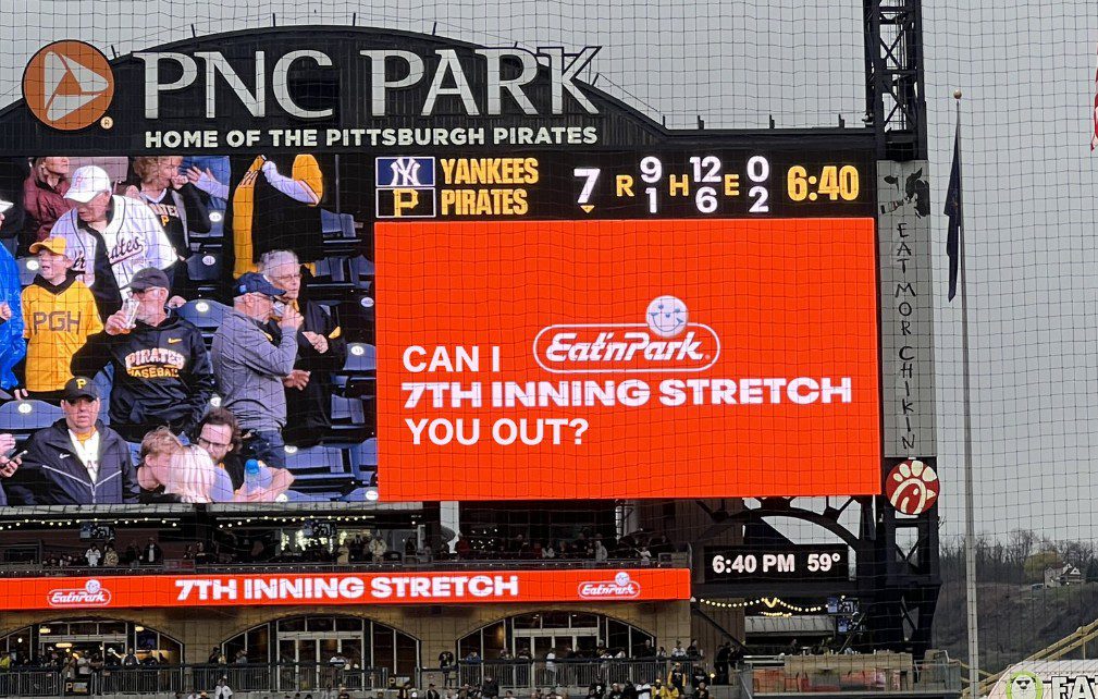PNC Park Goes Viral With Suggestive 7th Inning Stretch Message ...