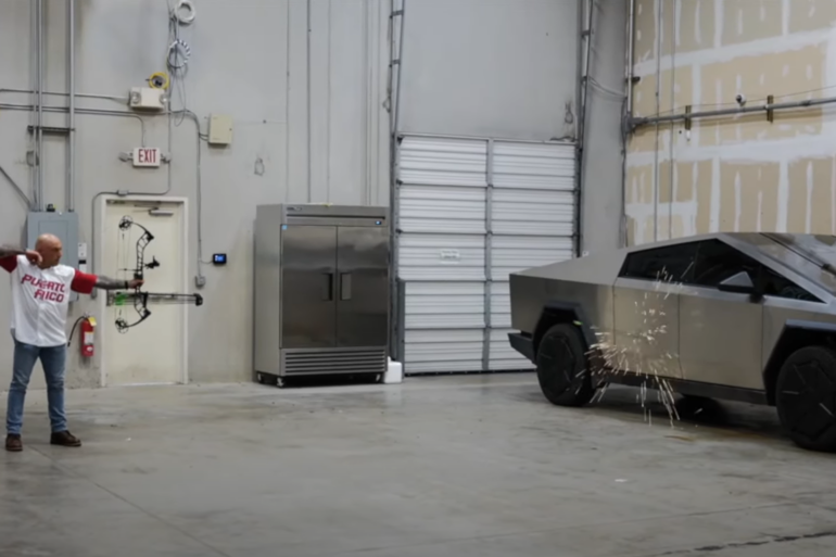 Joe Rogan shoots Tesla Cybertruck