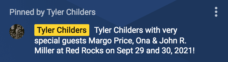 Tyler Childers Red Rocks announcement