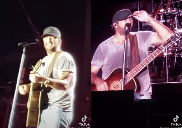 A couple of men on a stage