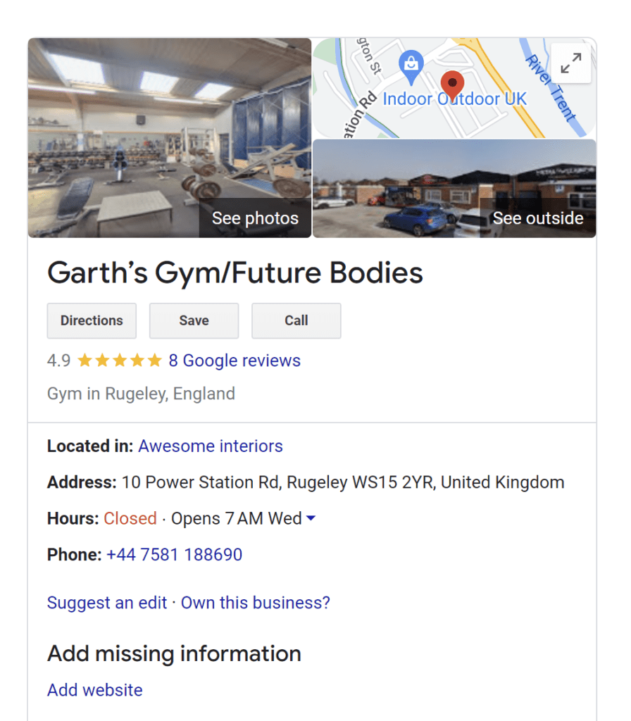Garth's gym