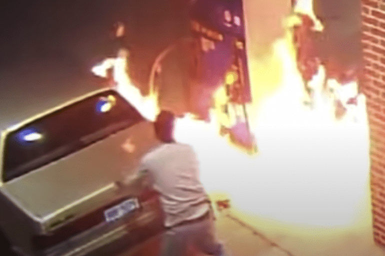 spider gas pump fire