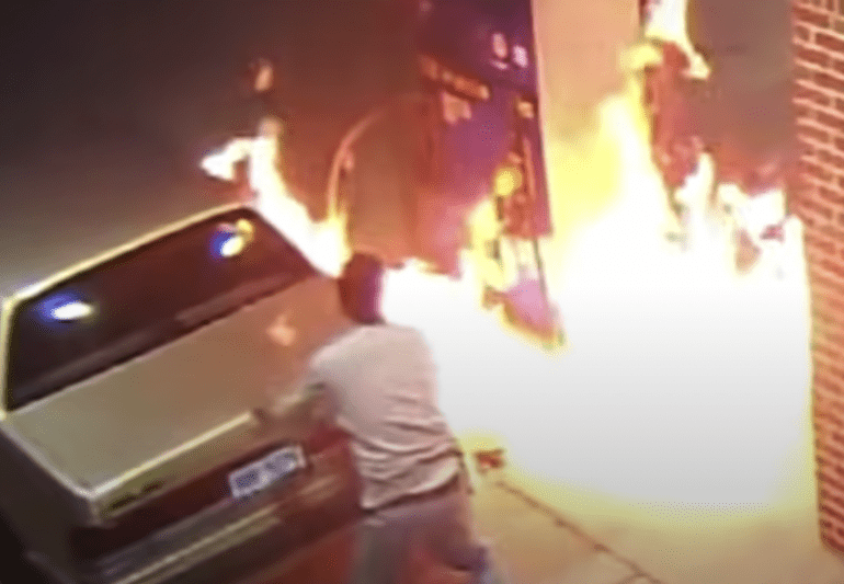 spider gas pump fire