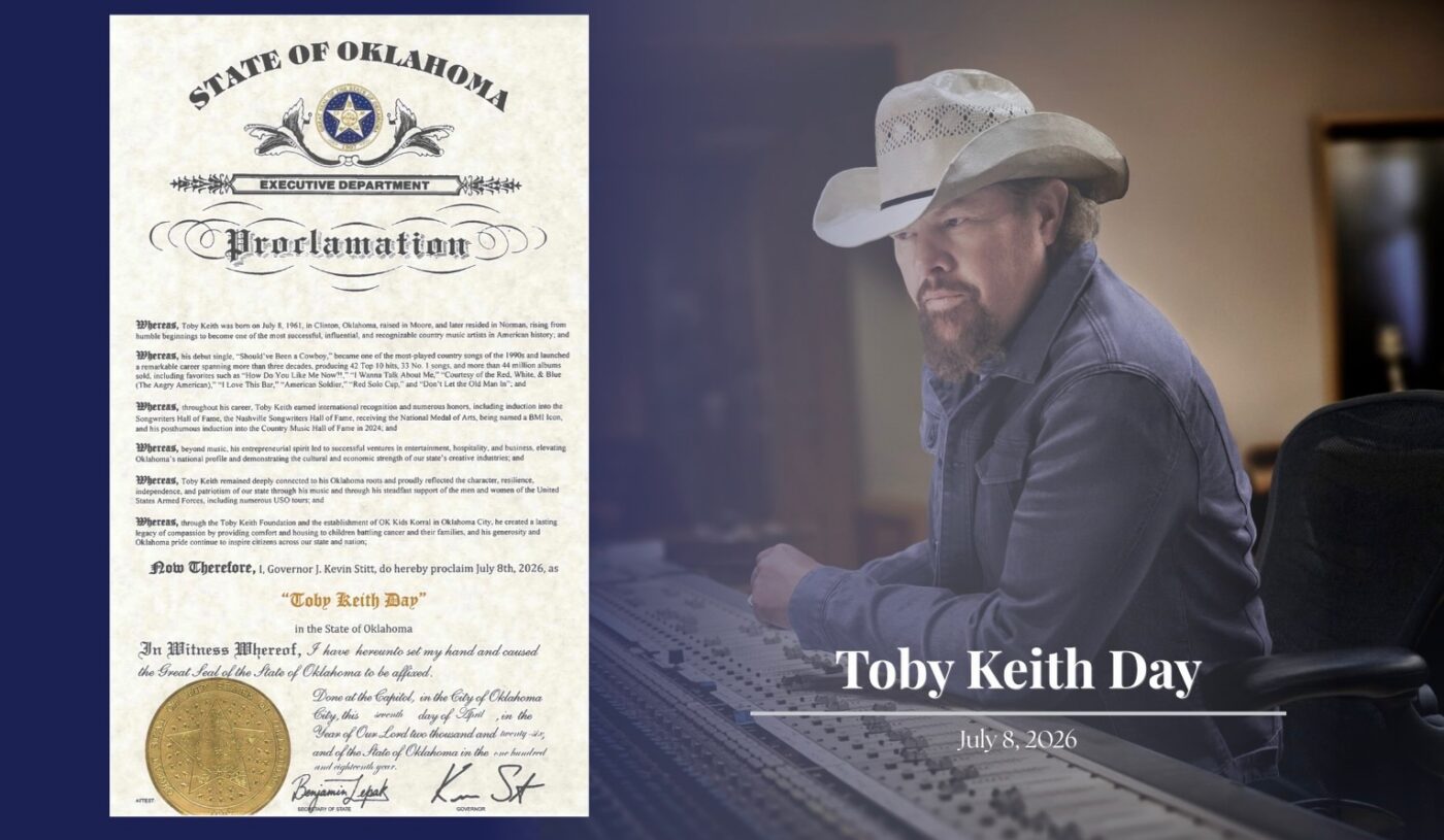 Krystal Keith Receives Proclamation As Oklahoma Celebrates The First Official ‘Toby Keith Day’