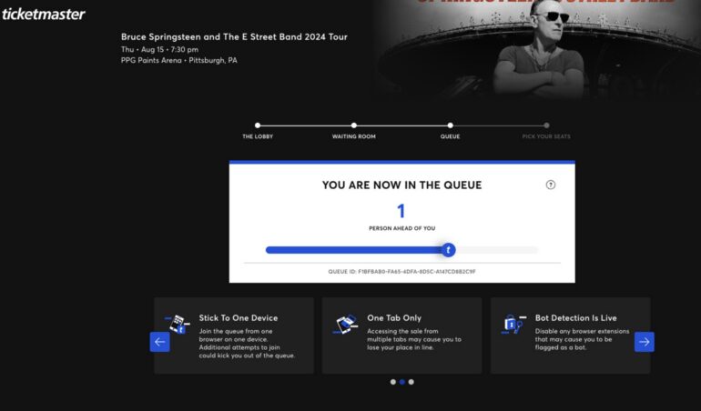 Ticketmaster queue