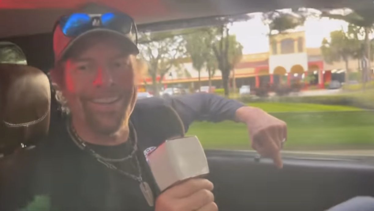 4th Of July Throwback: Toby Keith Sings “Courtesy Of The Red, White & Blue” In The Back Of His Uber