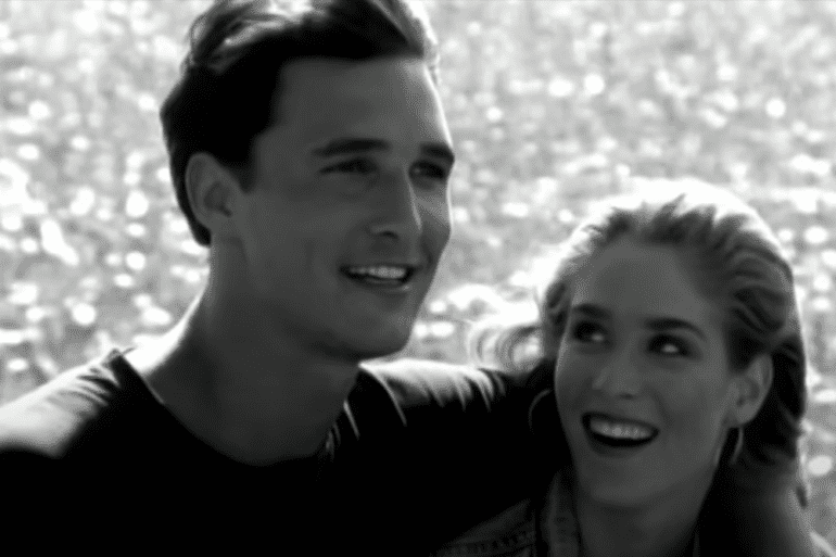 Matthew McConaughey and woman smiling