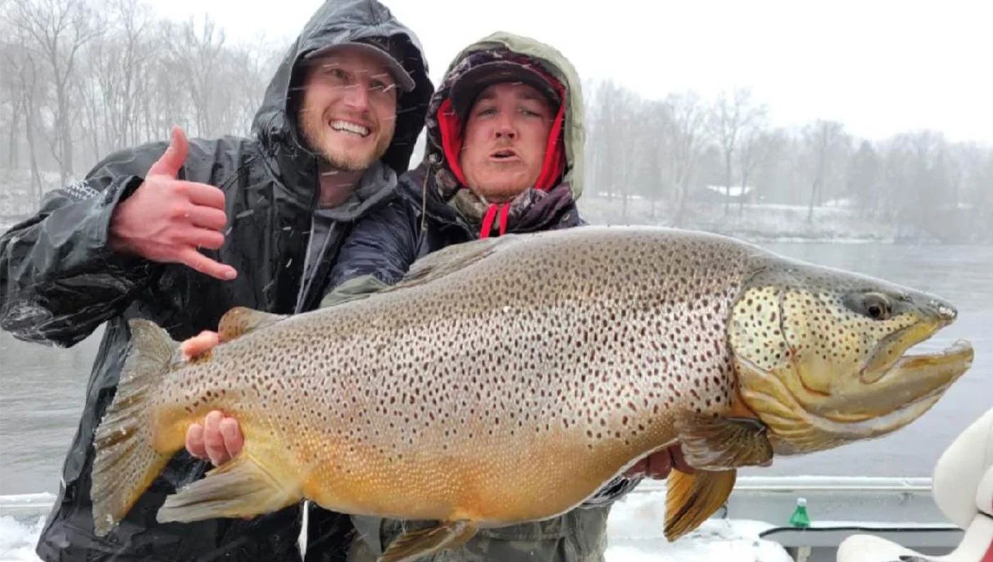 Colorado Man Catches 25-Pound Brown Trout Fishing In A Snowstorm