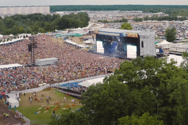 A large crowd of people at a concert