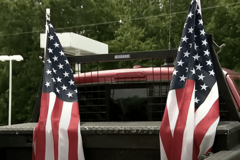 American flags