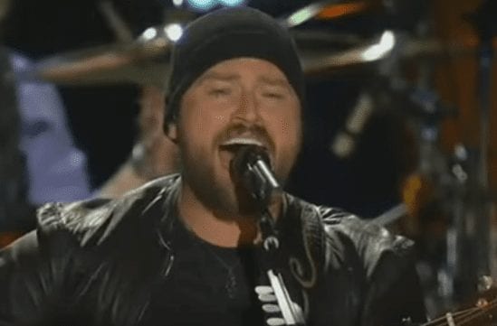 Zac Brown with a microphone
