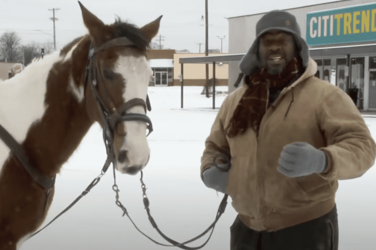 man and his horse