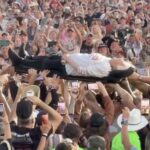 granny crowd surf