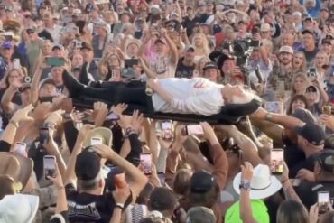 granny crowd surf